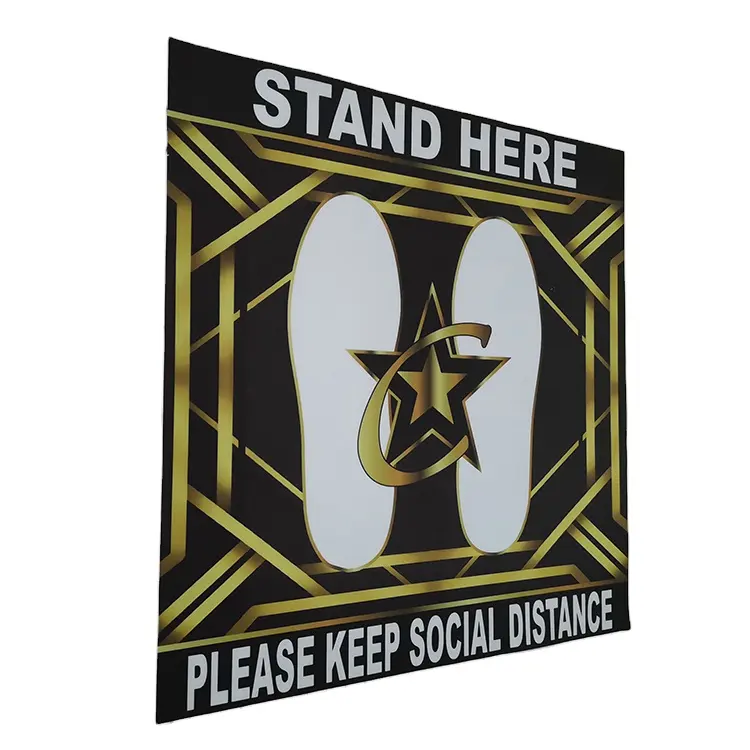 Removable Square floor sticker"please keep social distancing" decals sticker Waterproof