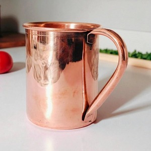 Taza de Cobre Hecha a Mano |   Vaso de Agua 100% Cobre Puro |   Vaso para Bebidas Ayurvédicas, Regalo para Él y Ella - Product Image 6