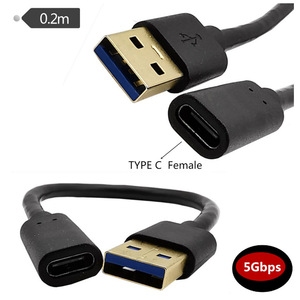 <b>Usb</b> 3.1 <b>Type</b> <b>C</b> <b>Cable</b> Male To Female 5Gbps Data Transfer For Computer Pure Copper Shielded Pvc Jacket - Product Image 3