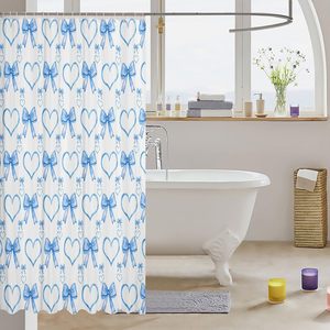 Cheetah Bow 3D impreso tela Cortina de ducha Coquette Bowknot y diseño de leopardo abstracto amigable decoración del hogar Baño Stock - Product Image 3