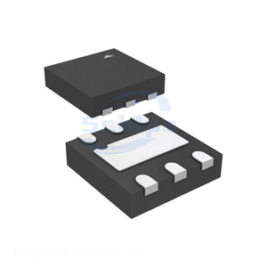 ชิ้นส่วนวงจรอิเล็กทรอนิกส์ Original Power Management (PMIC) 6 UDFN Exposed Pad MIC2033-55AYMT-TR - Product Image 1