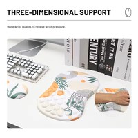 Ensemble de repose-poignets ergonomiques en forme de nid d'abeille 3D, support de clavier et tapis de souris pour ordinateur portable, ordinateur de bureau, logo personnalisé