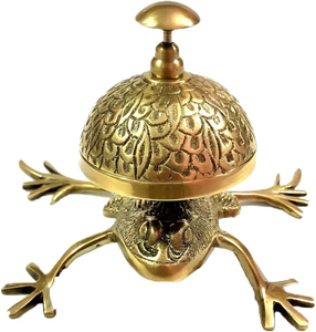 Antique <b>Brass</b> Bell Solid Metal Indoor Decor Rounded Design Polished Christmas <b>Ornament</b> for Office Desk Handcrafted Metal Crafts - Product Image 6