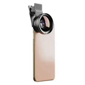 एपेक्सल न्यू एचडी 37 मिमी 0.45x सुपर वाइड एंगल लेंस, आईफोन सैमसंग स्मार्टफोन कैमरा फोन लेंस किट के लिए 12.5x सुपर मैक्रो लेंस के साथ