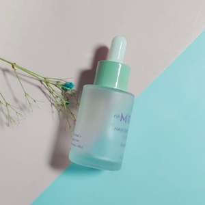 Luxury Custom Cosmetic Essential Oil Packaging 1 oz 2 oz Flat Shoulder Matte Glass Serum <b>Bottle</b> Frosted 20 ml with Pump - Product Image 3