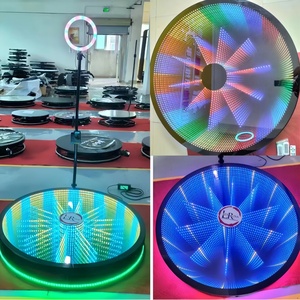 Photobooth 360° <span class=keywords><strong>portable</strong></span> en verre personnalisé avec LED Infinity de 80 cm (31,5 pouces) pour événements et fêtes - Product Image 6