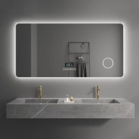 Système Android 2020 Offre Spéciale IP44 Taux Design populaire Salle de bain LED Miroir intelligent TV avec éclairage latéral Max Business White Cross