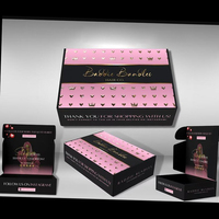 Vente en gros de perruques en carton, boîte d'expédition personnalisée, Extension de cheveux imprimée colorée de luxe, boîte d'emballage