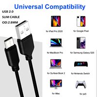 Cable USB a USB C SYONG, Sincronización de Datos USB2.0, Cable de Datos de Cobre de 480 Mbps, Compatible con PS5, Teclados, Ratones, iPhone, Samsung