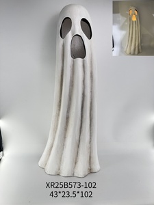Figura Decorativa <span class=keywords><strong>de</strong></span> Fantasma <span class=keywords><strong>de</strong></span> Resina para <span class=keywords><strong>Halloween</strong></span> con <span class=keywords><strong>Ojos</strong></span> Brillantes para Decoración del Hogar, Repisa o Fiesta - Product Image 5