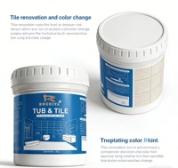 Peinture de couleur pour carrelage ROCKIYA, revêtement de rénovation rapide séchant rapidement pour céramique et porcelaine, pour salle de bain, cuisine et sol, antidérapant et durable