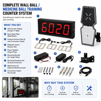 Cible murale intelligente avec capteur et minuteur numérique pour entraînement de force avec balles médicales - Matériau ABS