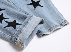 <span class=keywords><strong>Jeans</strong></span> Ajustados Amiris de Alta Calidad con Logotipo de Marca Personalizado al por Mayor, Pantalones Ajustados Elásticos con Parches de Cuero con Estrella Negra para <span class=keywords><strong>Hombre</strong></span> - Product Image 3