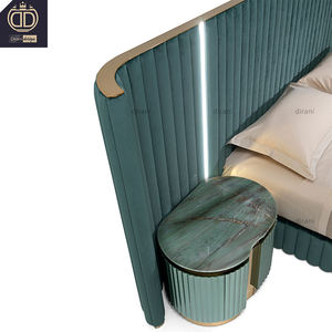 2023 날개 디자인 높은 킹 침대 프레임 터프트 부드러운 높은 헤드 보드 현대 럭셔리 침실 가구 - Product Image 2