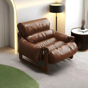 Dream House <strong>New</strong> Sale Luxury Sofa Solid Wood Leather Nordic Leisure Chair Modern Home Sofa Set Living Room <strong>Furniture</strong> - Product Image 2