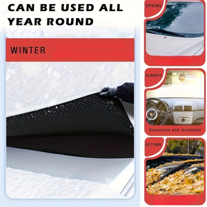 Housse de protection contre la neige pour pare-brise avant de voiture, protection contre le gel et la neige, protection magnétique contre la neige, housse de voiture - Product Image 5