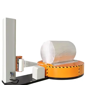 Auto fabric roll packing machine Stretch film paper roll wrapping machine