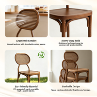 Chaise en résine plastique PP à prix abordable, dossier en rotin, couleur bois, pour événements de mariage et banquets