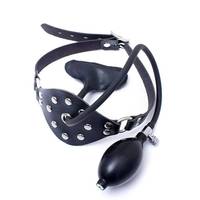 Bâillon buccal gonflable en latex avec ceinture réglable et verrouillable, jouet sexuel pour le plaisir oral, pour couples SM