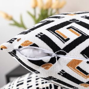 Housse de coussin décorative de luxe texturée géométrique, douce et veloutée, pour canapé, salon, voiture, bureau, appartement. - Product Image 4