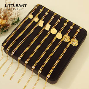 Tornozeleira de Luxo Árabe Muçulmano Cor Ouro 24K, Estilo Correntes Tennis, Não Oxida, para Mulheres de Dubai, para Festas de Moda Saudita - Product Image 2