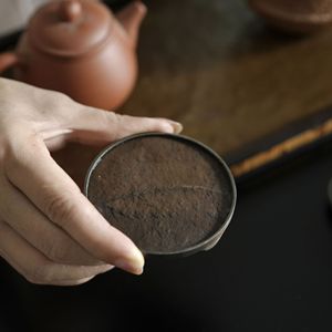 Antique tin rock coaster, heat insulation <b>mat</b>, <b>small</b> teapot <b>mat</b>, tea tray lid holder, tea ceremony accessory - Product Image 1