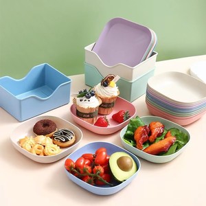 Petit plat en paille de blé pour restes, fruits secs et os, usage domestique - Product Image 3