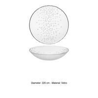Assiette creuse en verre Io 22 cm transparente M1934