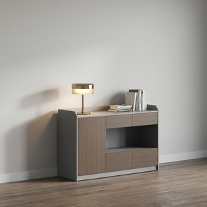 Mueble de Té Moderno de Madera con Diseño Ecológico, Construcción Duradera, Herrajes de Hierro, Cajones para Exhibición y Almacenamiento de Té, Mueble Bar - Product Image 4