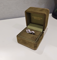 Boîte à bijoux en velours vert olive de luxe, boîtes à bagues, colliers et boucles d'oreilles multi-tailles, boîtes cadeaux en flanelle personnalisées avec logo pour la vente au détail