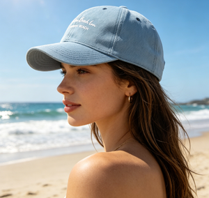 Casquette de baseball unisexe tendance en denim sergé, style vintage urbain, avec logo personnalisé, 6 panneaux, réglable, respirante, pour usage quotidien - Product Image 2
