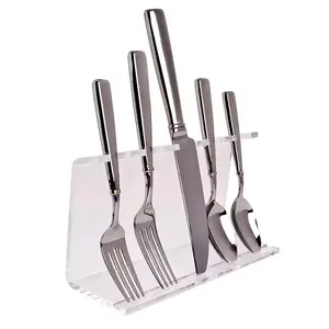 定制OEM/ODM丙烯酸餐具架，用于家用餐具、餐厅用台面刀、勺子和叉架