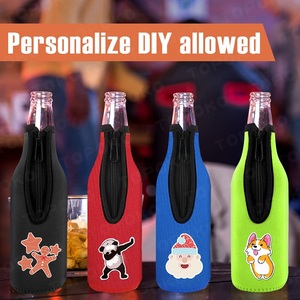Logo personnalisé imprimé fermeture éclair long cou porte-bouteille court Coozies néoprène Champagne vin bière bouteille refroidisseur <span class=keywords><strong>couverture</strong></span> manchon - Product Image 4