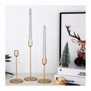 Hot Sales 3PCS/Set Champagne Gold Black Copper Stick Tall Rustic Floor Taper Metal Candle Holder For Home Wed Table Party Decos