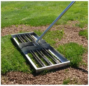Hướng dẫn sử dụng kim loại Twist dụng cụ làm vườn tu tiller cỏ coring thiết bị thông gió Hướng dẫn sử dụng Cỏ với mềm Grip dài xử lý