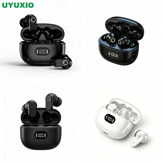 True Wireless Earphones Wireless Headset HiFi Stereo Earphones ENC Mic Deep Bass Bluetooth 5.4 for Phones Tablets Laptops