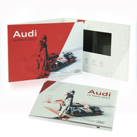 Brochure vidéo numérique personnalisée avec écran LCD intégré pour invitations de mariage, stockage intégré, pour marketing et cartes de vœux