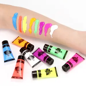 Uv Glow In The Dark Body Face Paint Fluorescerende Gezichtsverven Voor Halloween Blacklight Body Painting