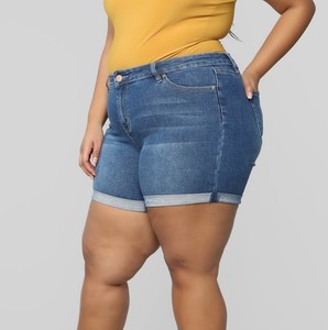 Shorts en jean pour femmes, fins et extensibles, haute élasticité, <span class=keywords><strong>grande</strong></span> <span class=keywords><strong>taille</strong></span>, shorts en jean d'été, shorts en jean pour femmes, vente en gros - Product Image 4