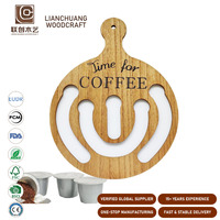 Support mural décoratif en bois de chêne pour dosettes de café, gravé, pour Nespresso K Cup, décoration de cuisine et de salon