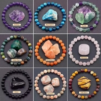 Pulsera de Moda Hecha a Mano con Cuentas de Apatita y Piedra Solar de 8mm, Pulsera de Piedra de Ágata de Cristal