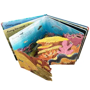紙と板紙の印刷が施された子供向けの子供向けストーリーブックのカスタムメーカー段ボール本