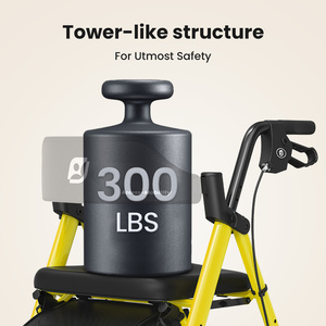 Déambulateur pliable léger en alliage d'aluminium avec siège réglable en hauteur, aide à la mobilité pour personnes âgées, fabricant OEM - Product Image 5