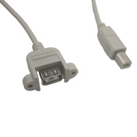 Câble d'extension de port de montage sur panneau USB 2.0 populaire mâle USB B à femelle longueur de 2m avec fonction de charge rapide à vis de verrouillage