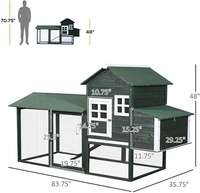Maison en bois pour animaux domestiques, Cage pour animaux, poulailler en bois, nouvelle collection
