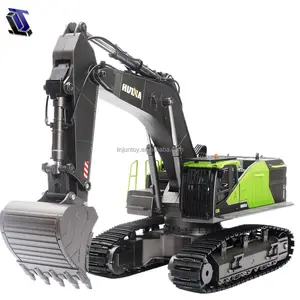 1/14 Alloy Wireless Remote Control Excavator 22 Channel Unlimited Rotating Screw Drive Double Track Engineering Car Toy