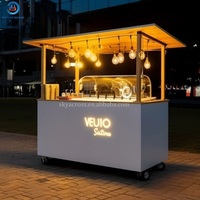 Remorque alimentaire portable personnalisable en usine, résistante à la rouille, multifonctionnelle pour hot-dogs, glaces et services de restauration rapide - Petite taille