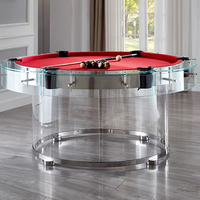 Table de billard professionnelle de luxe moderne et populaire, avec plateau en verre trempé transparent de haute qualité et durable, pour usage commercial et domestique.