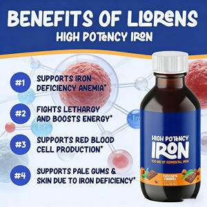 Suplemento Líquido <span class=keywords><strong>de</strong></span> Hierro <span class=keywords><strong>de</strong></span> Alta Absorción, Fabricante OEM, para Aumentar la Energía, Apoyo para la Anemia, Suave con el Estómago, <span class=keywords><strong>Gotas</strong></span> Veganas - Product Image 2