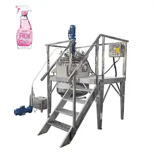 Cheap Price Liquid Emulsify Reactor Homogenizer Tank Agitator Electric Steam Heating Mixer Jacketed Stainless Steel Mixing Tank